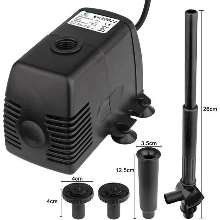 Pump for Fountain, Pond, Garden 1000L/H 22W.