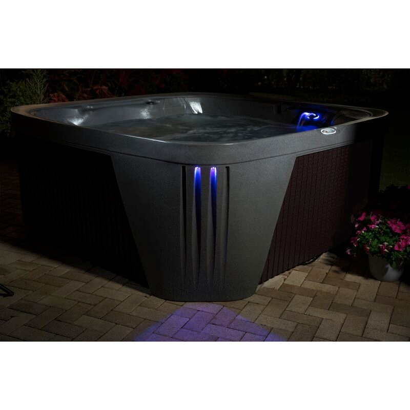 Aquarest Spas, mit Jacuzzi®-Pumpen, 6-Personen-Whirlpool mit 45 Düsen, quadratisch, anschlussfertig, inklusive Ozonator