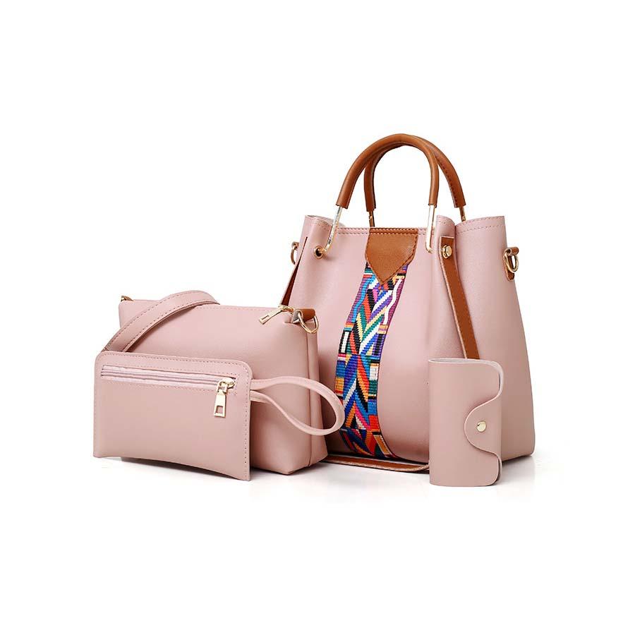 Sacs à main pour femmes, sacs bandoulière en cuir, ensembles de 4 pièces, grands sacs fourre-tout décontractés, sacs seau pour femmes 2020