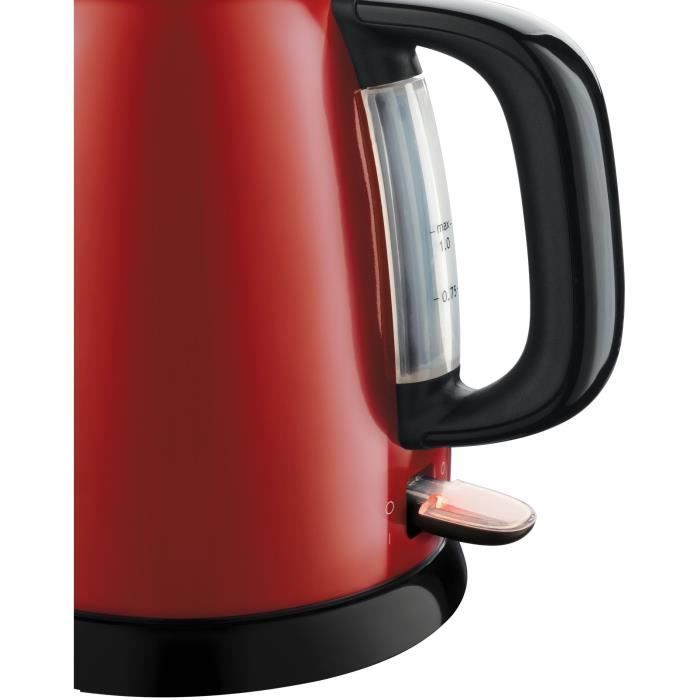 Compact Red Kettle - RUSSELL HOBBS 24992-70 - 1L Capacity - Removable Limescale Filter