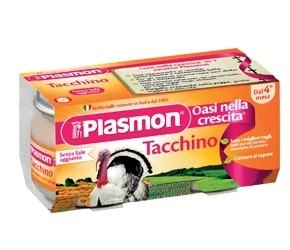 PLASMON Purê de peru homogeneizado Plasmon 80g x 2pz para bebês