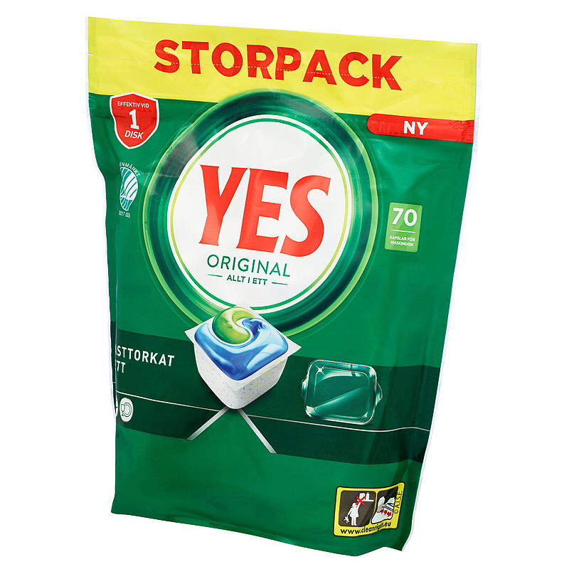 Yes Yes vaatwastabletten 70 stuks Origineel