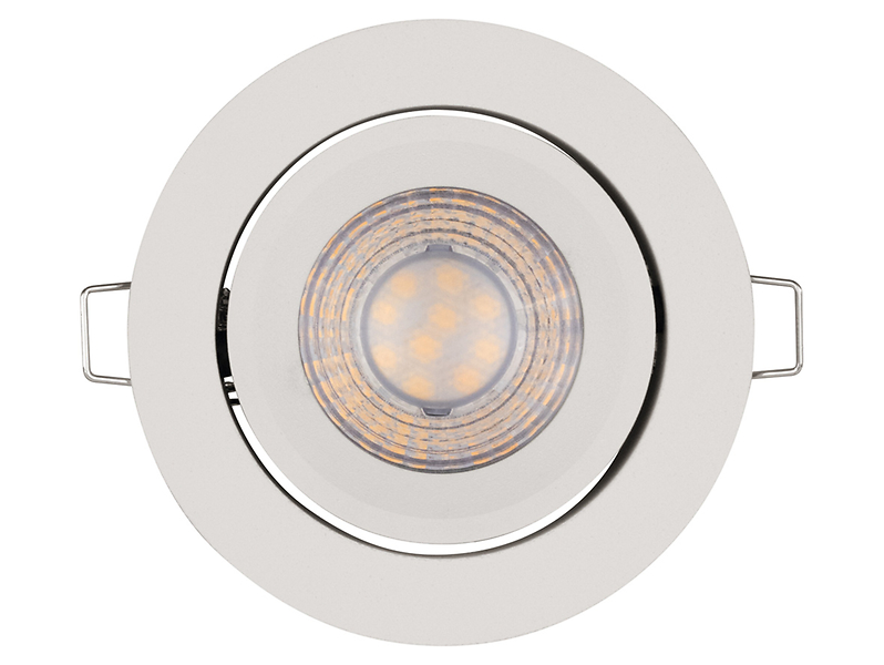 Komplet 3 oczek Spotlight LED aluminiowe 9 cm białe