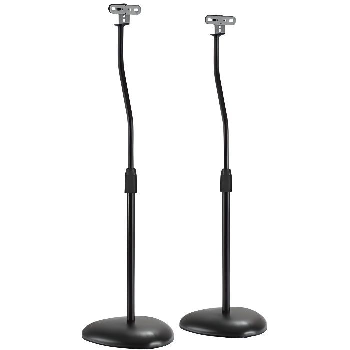 Soporte para altavoz - AUDIZIO - HTS12 - Altura regulable - Juego de 2 - Negro
