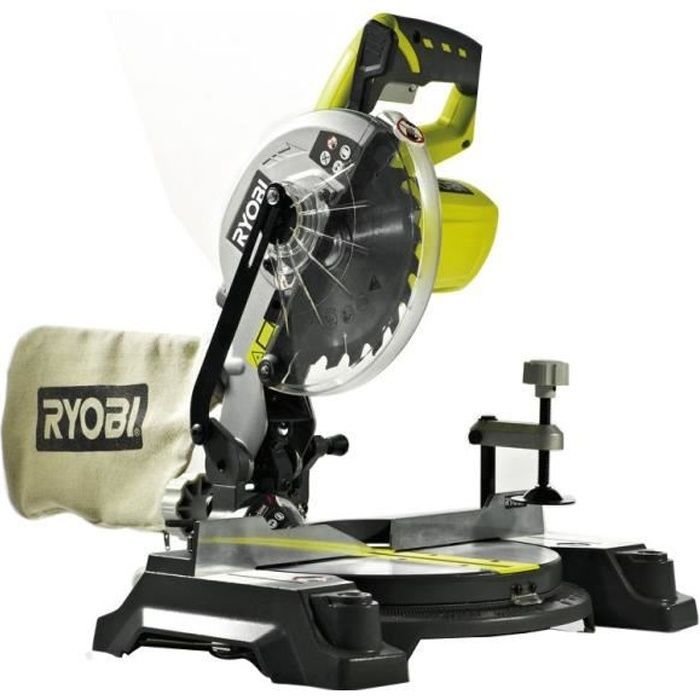 RYOBI - Sierra ingletadora ONE+ de 18 V - Diámetro de 190 mm x Capacidad de corte de 16 mm - Capacidad de 45 x 108 mm a 90° - Incluye 1 hoja de 24 dientes - EMS190DC
