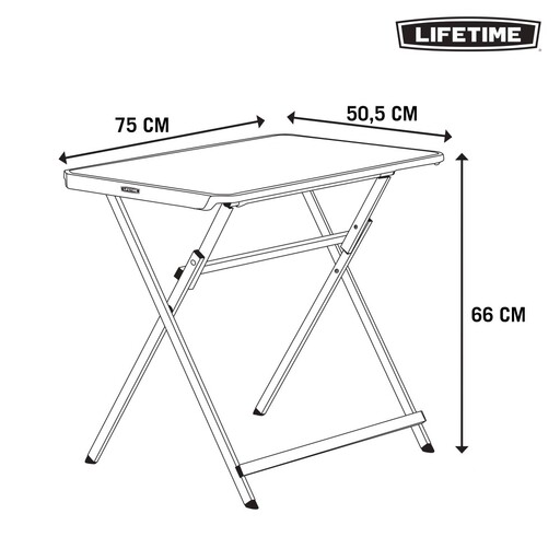 Mesa Personal Pliable Rectangulaire 75x50,5x66 cm Durée de vie