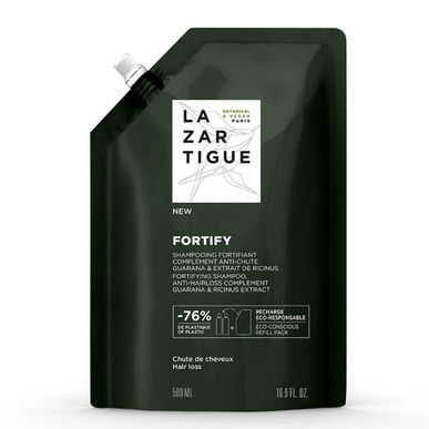 Lazartigue Fortify Shampoo Hiustenlähtöä Estävä Lisäravinne Täyttöpakkaus 500 ml