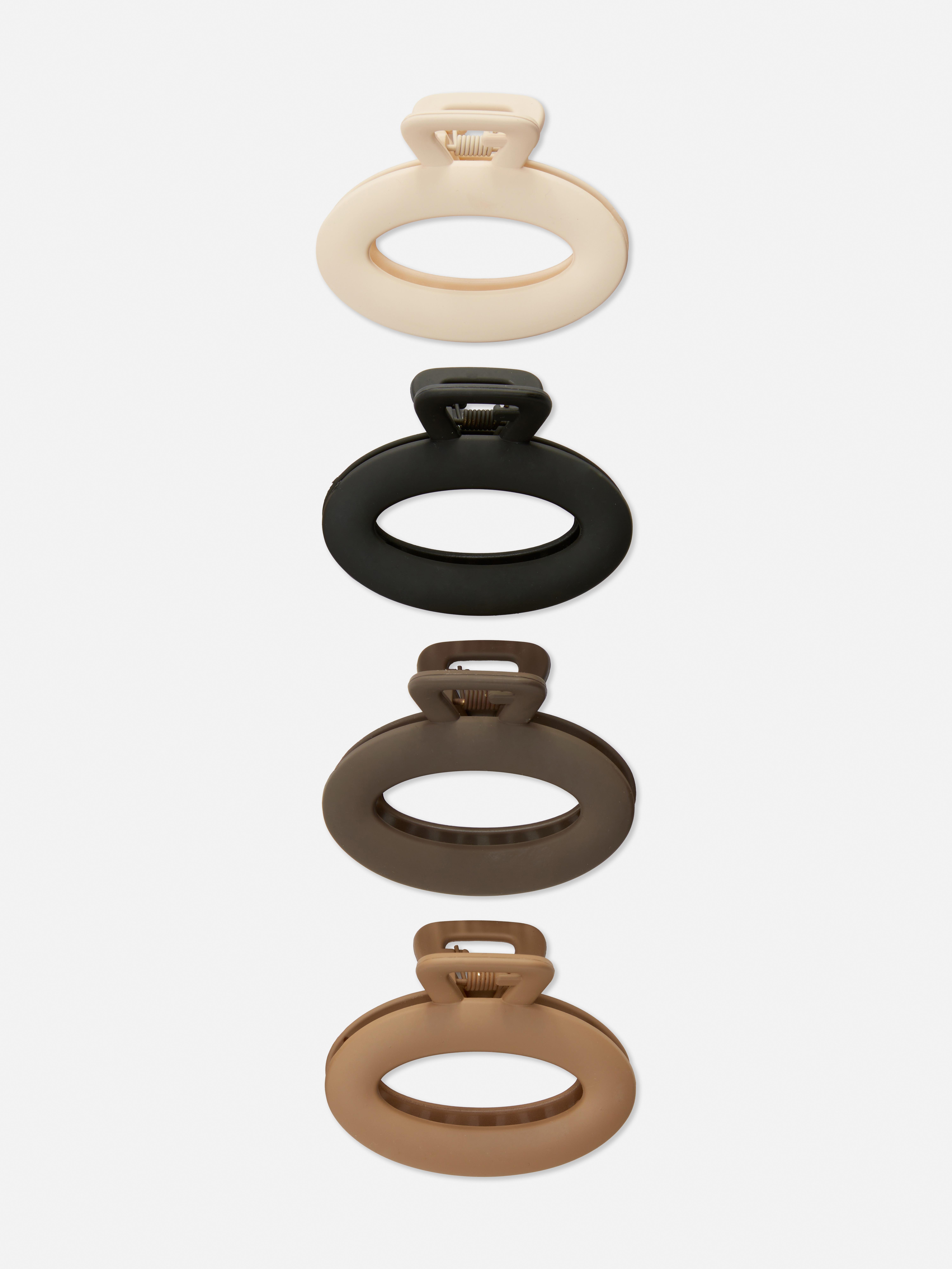 Matte hair clips, set of 4 oval hair clips in matte, neutral shades to create elegant hairstyles