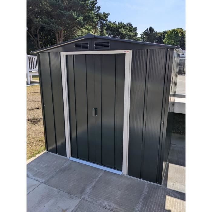 Garden shed - Metal - DURAMAX - 2.47 m² - 0.33 mm - Anthracite - DUECO64PR