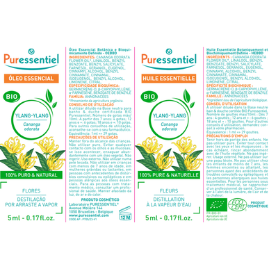 Puressentiel Huiles Essentielles Ylang-Ylang Bio Ylang-Ylang eterisk olja 5 ml 5 ml