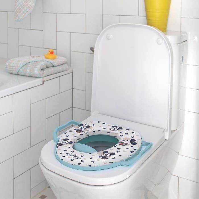 Réducteur WC - THERMOBABY - Confort avec poignées - Mickey