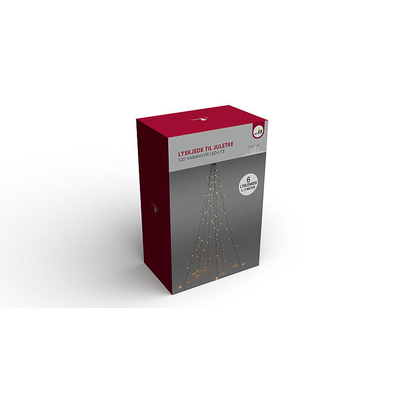 Luci natalizie Light IT per albero di Natale, 120 LED, luce bianca calda