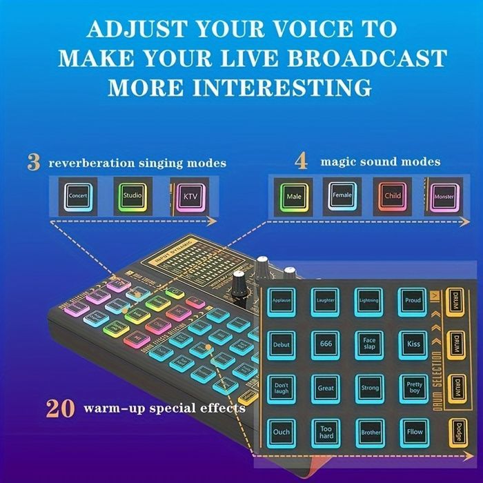 Carte effets sonores, changeur de voix, mixage sonore pour PC et téléphone, enregistrement, streaming