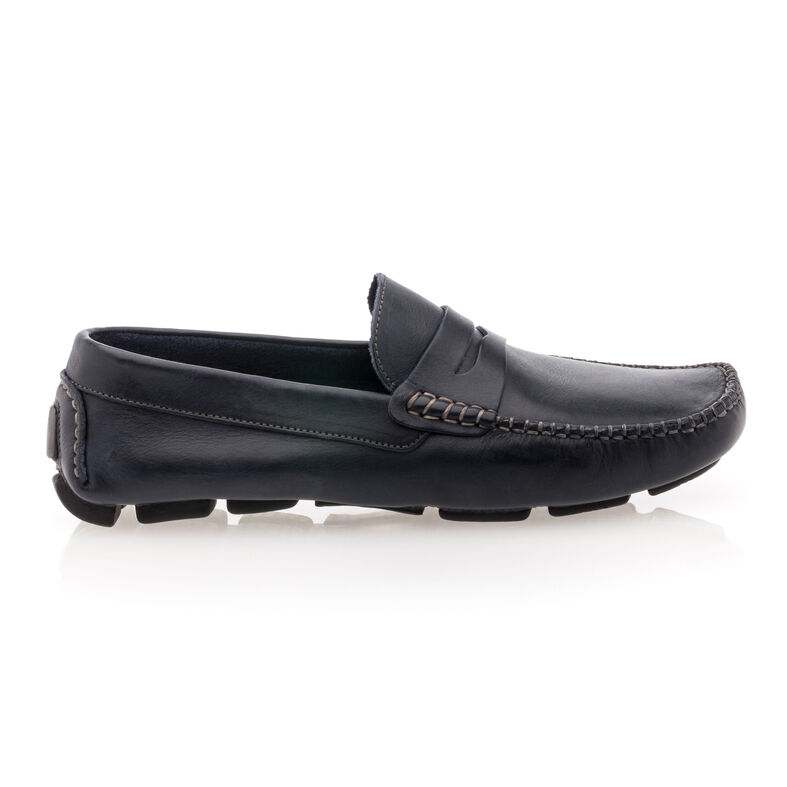 Mocasines/zapatos náuticos azules para hombre