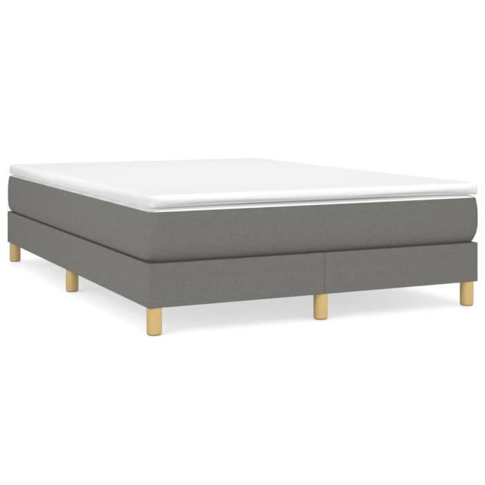 VGEBY Federkernmatratze – 140 x 190 cm – Dunkelgrauer Stoff – Einfache Montage – 2-Sitzer