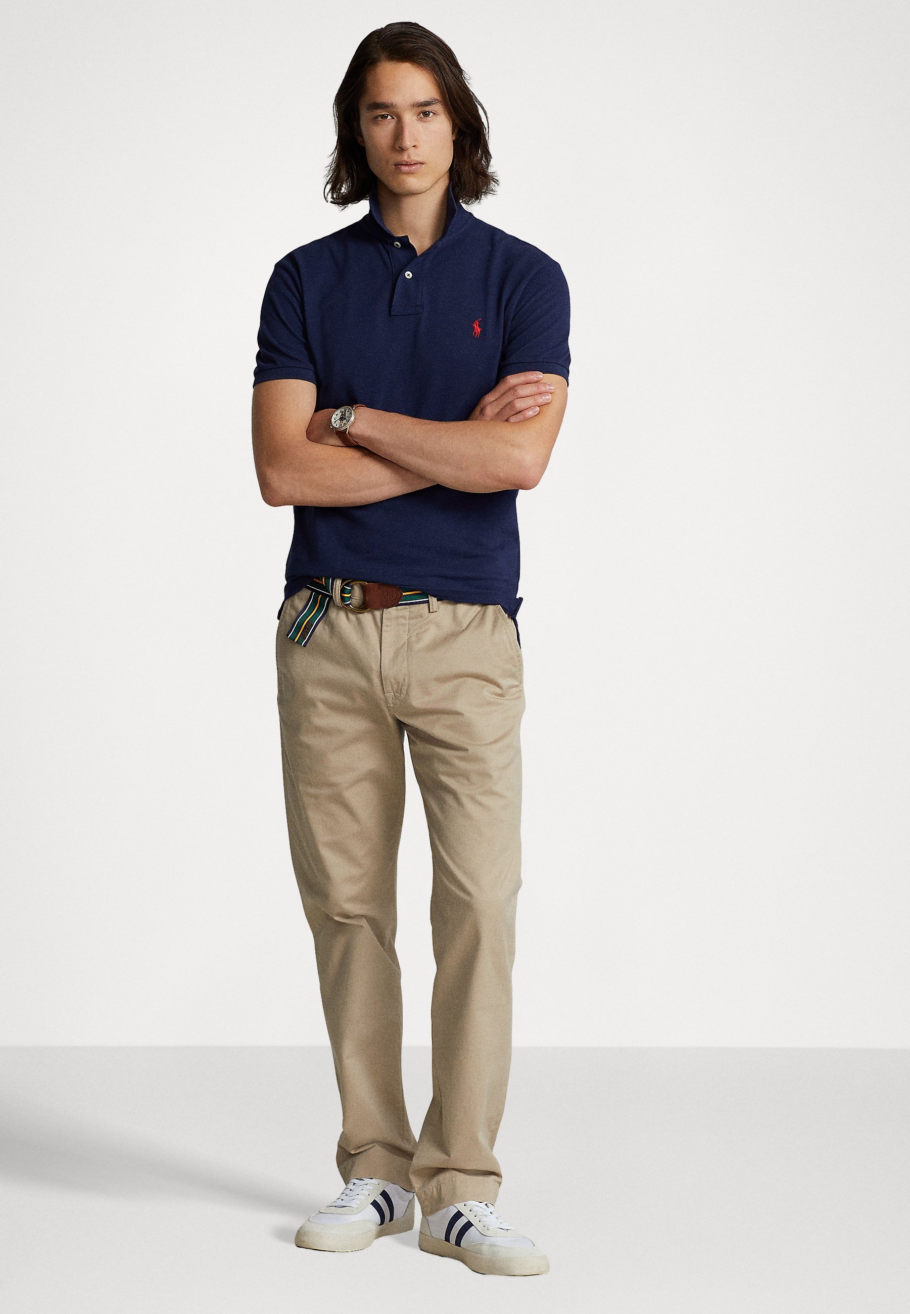 THE ICONIC MESH POLO SHIRT - Triko s límečkem - navy