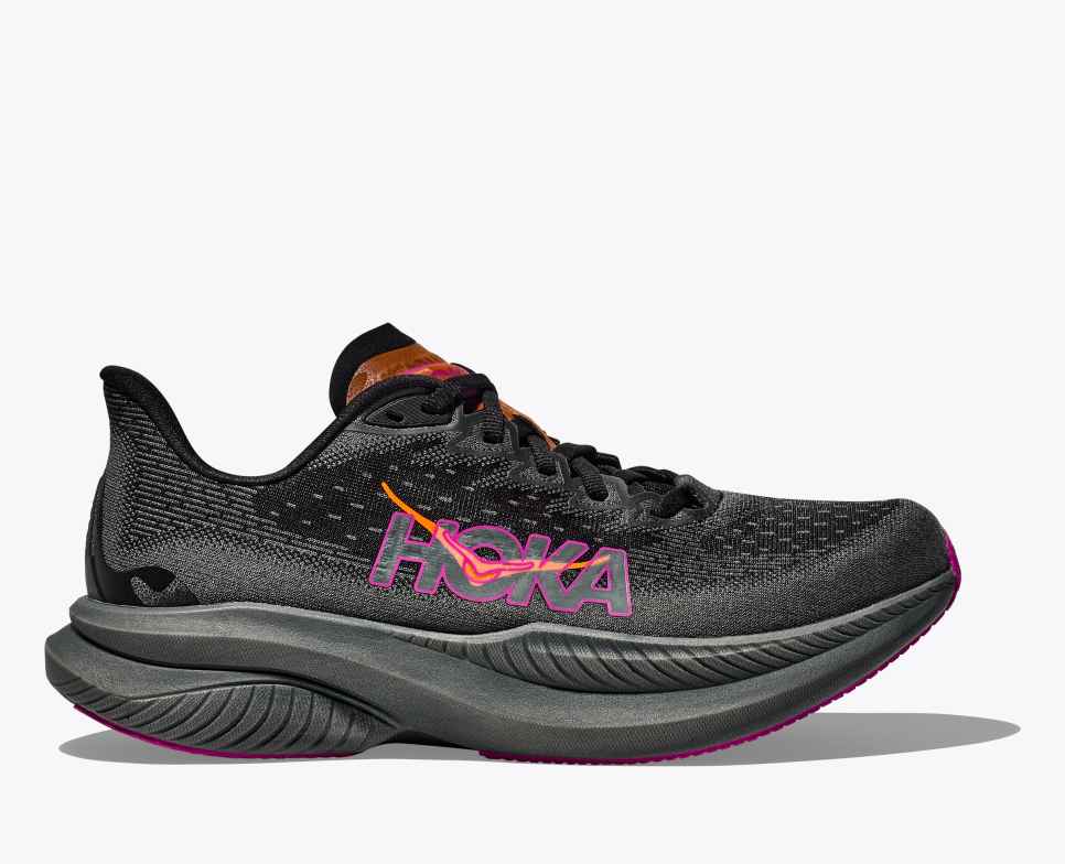 HOKA Mach 6 Zwart / Fuchsia