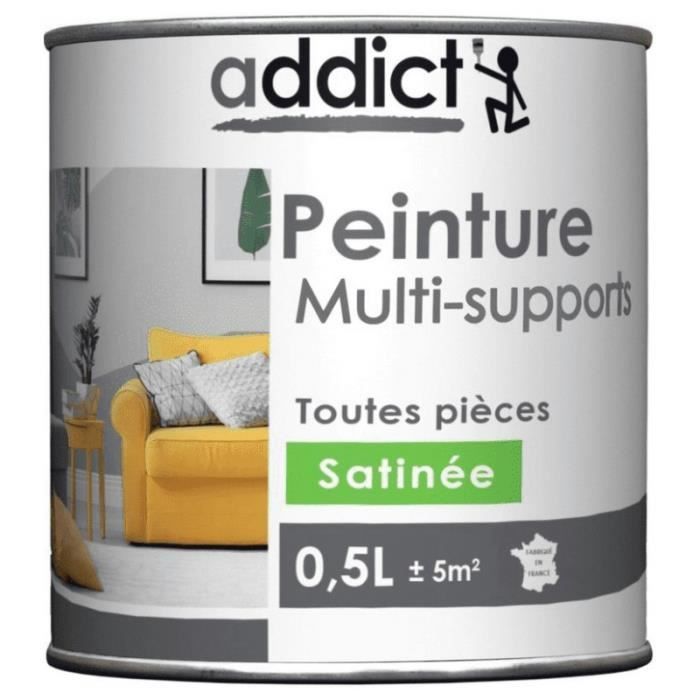 Peinture acrylique multisupports - RECA - Ficelle - 0,5L - Satiné - Intérieur
