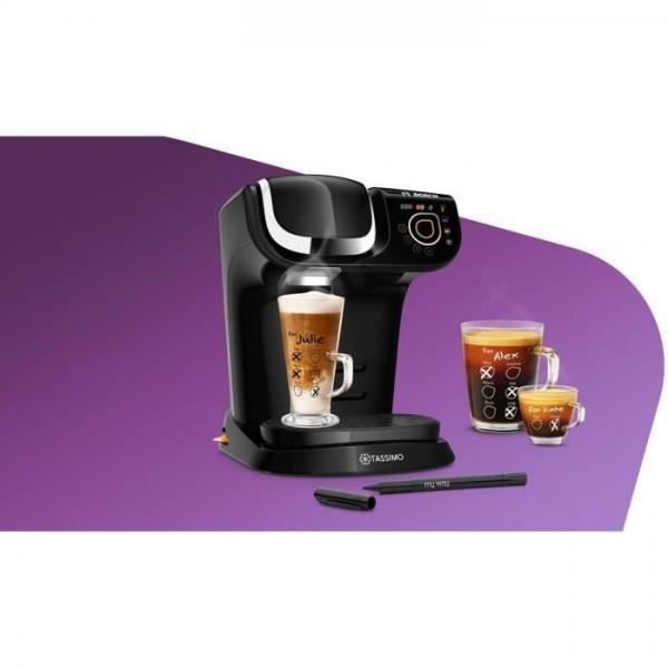 Machine à Café Multi-Boissons - BOSCH - TASSIMO TAS6502 - Noir - Capsules - T disc