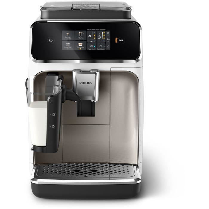 Macchina per caffè espresso Philips EP2333/40 Serie 2300 con macinacaffè integrato - Bianca