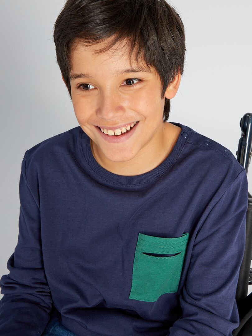 Camiseta de punto - So Easy - azul y negro
