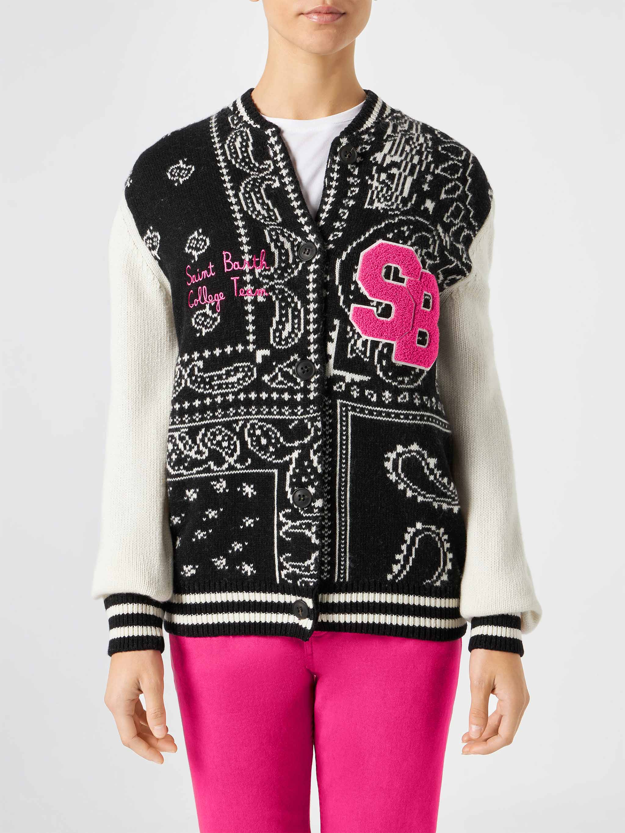 Veste universitaire pour femmes avec imprimé bandana