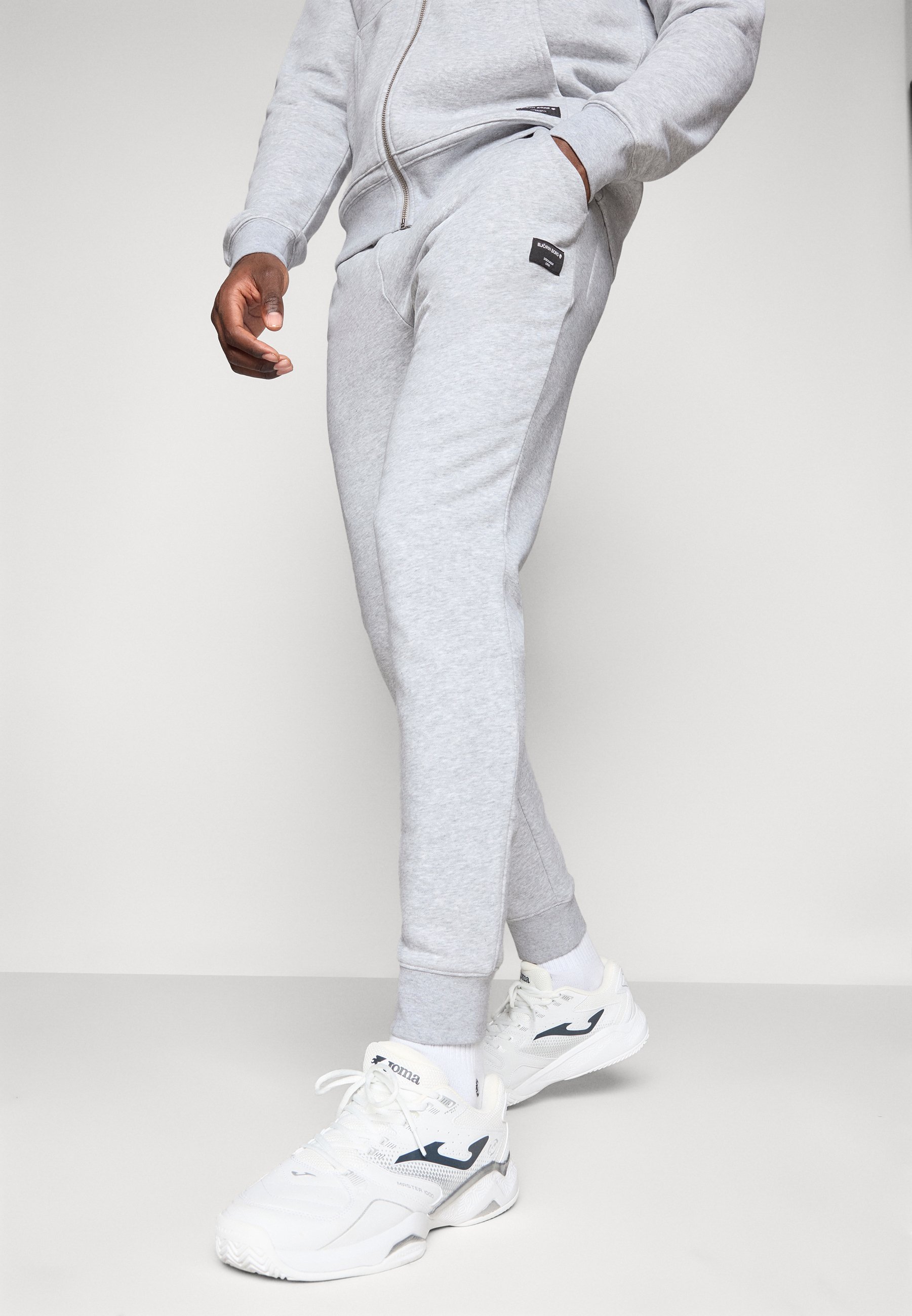 Björn Borg CENTRE TAPERED SWEATPANTS - Trainingsbroek - lichtgrijs gemêleerd