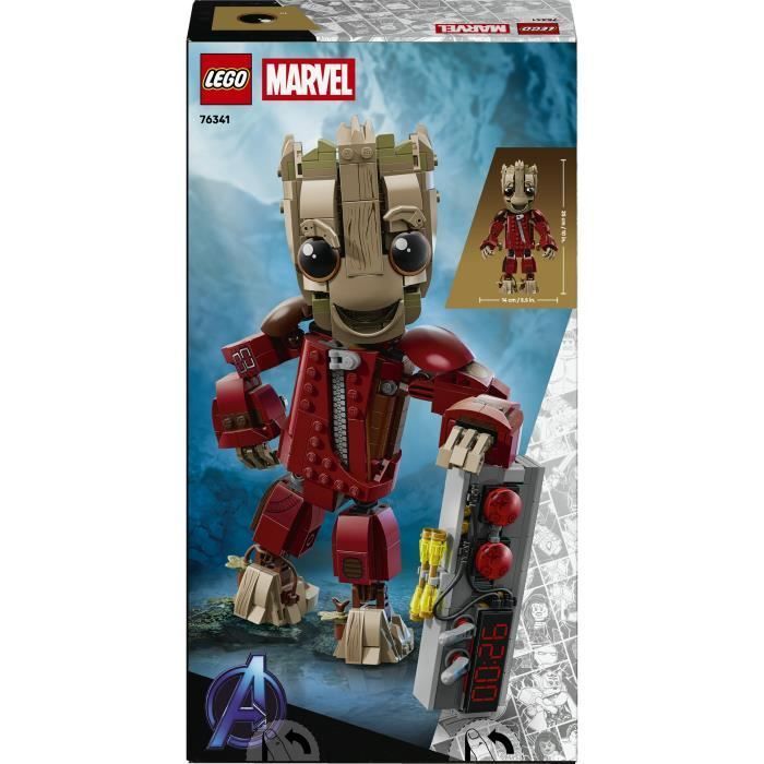 LEGO ǀ Marvel 76341 Groot en Tenue de Ravageur - Jouet de Construction 10 ans - Figurine