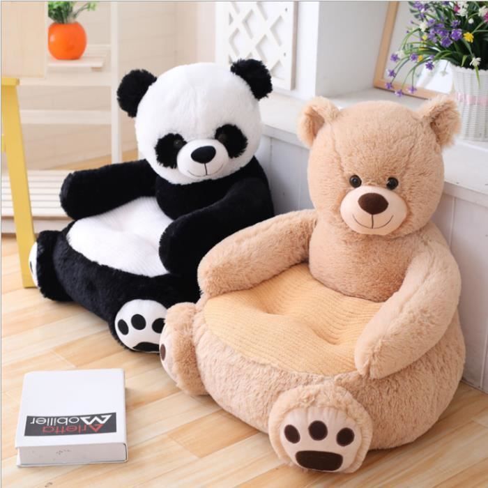 Fauteuil Siège Enfants - Peluche - Ours - Taille 50x50cm - Convient 6 mois à 8 ans