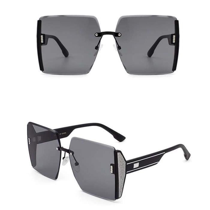 Sunglasses - Noname - Retro square - UV400 protection - Gray polarized lenses - Women's