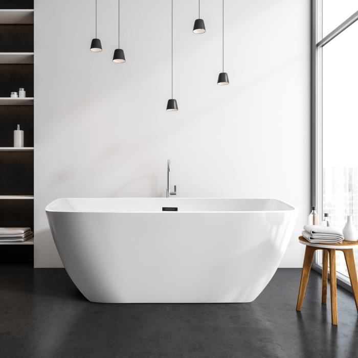 Bañera exenta - OCEANIC - Stellã - Acrílico - Desagüe automático - Blanco