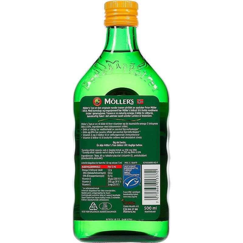 Möller's Möller's Torskelevertran 500 ml Naturlig