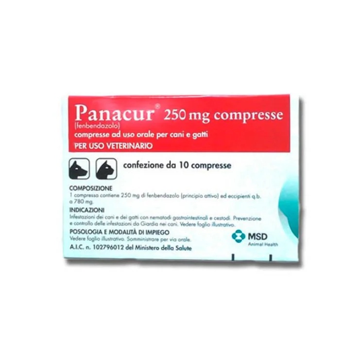 Panacur 250 mg MSD Santé Animale 10 comprimés