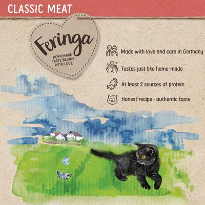 Feringa Classic Fleischmenü Kitten Sparpackung 24 x 200 g
