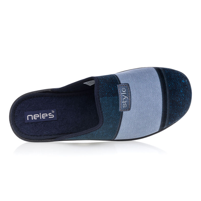 Blaue Herrenpantoffeln