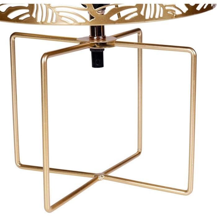 Lamp - Nachtlampje - Bureaulamp - Tafellamp - Opengewerkt - Goudkleurig - Designer - 25x35cm - Osteria