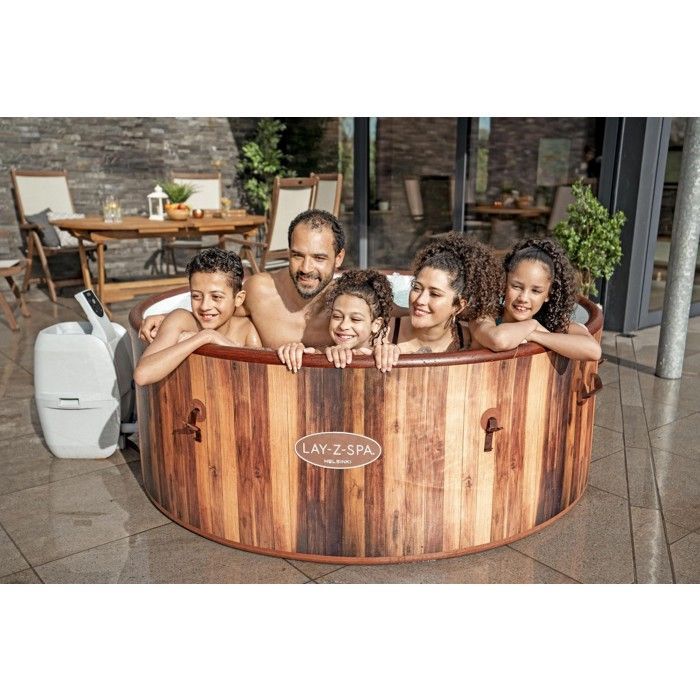 BESTWAY inflatable spa - Lay-Z-Spa Helsinki - 180 airjets - 180 x 66 cm - 5 to 7 seats - Round (cover, cartridge, diffuser)