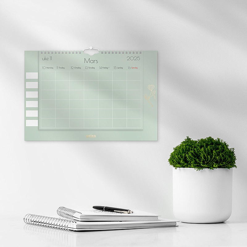 Väggkalender hemplan