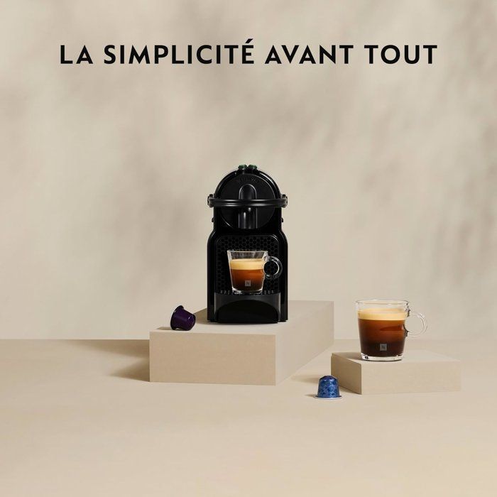 Cafetera de cápsulas Nespresso De'Longhi Inissa - EN80.B - Negra - Incluye 16 cápsulas Nespresso