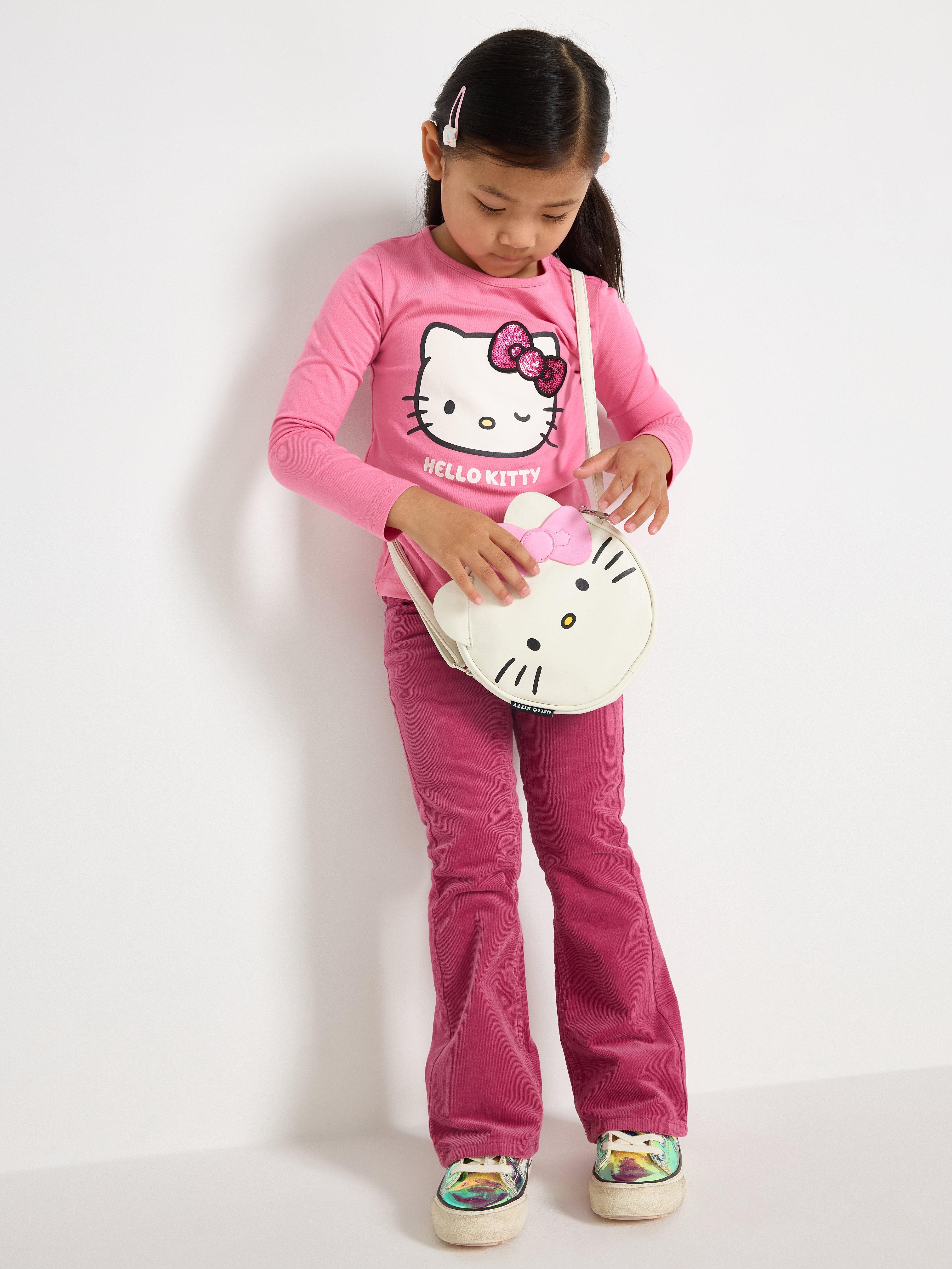 Růžový top s dlouhým rukávem Hello Kitty