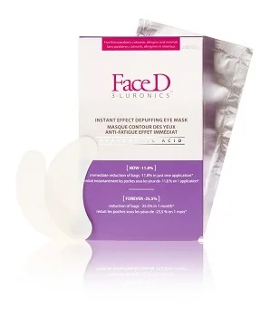 Máscara para os olhos anti-fadiga FaceD, pacote com 8 unidades (2 unidades), descongestionante e hidratante.