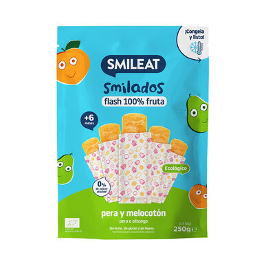 Smileat Smilados Luomu Päärynä ja Persikka 6M Hedelmävälipala pakastettavaksi 250g 250g