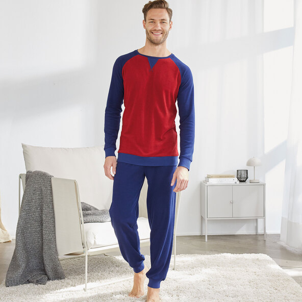 Terrycloth pajamas, red