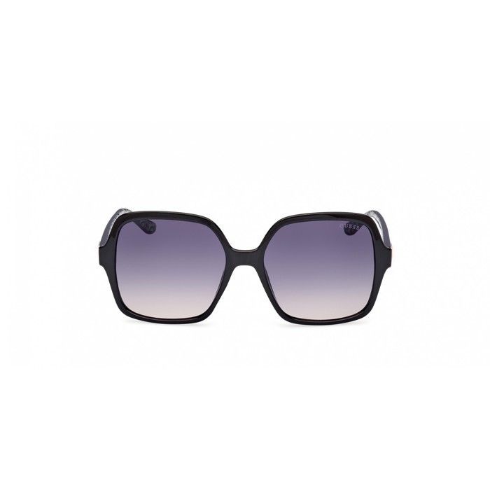 Gafas de sol geométricas para mujer Guess 7921-H – Color 01B Negro brillante con lentes degradadas ahumadas