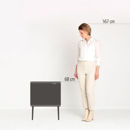 Cubo de basura BRABANTIA Bo Touch - 36 L - Beige suave