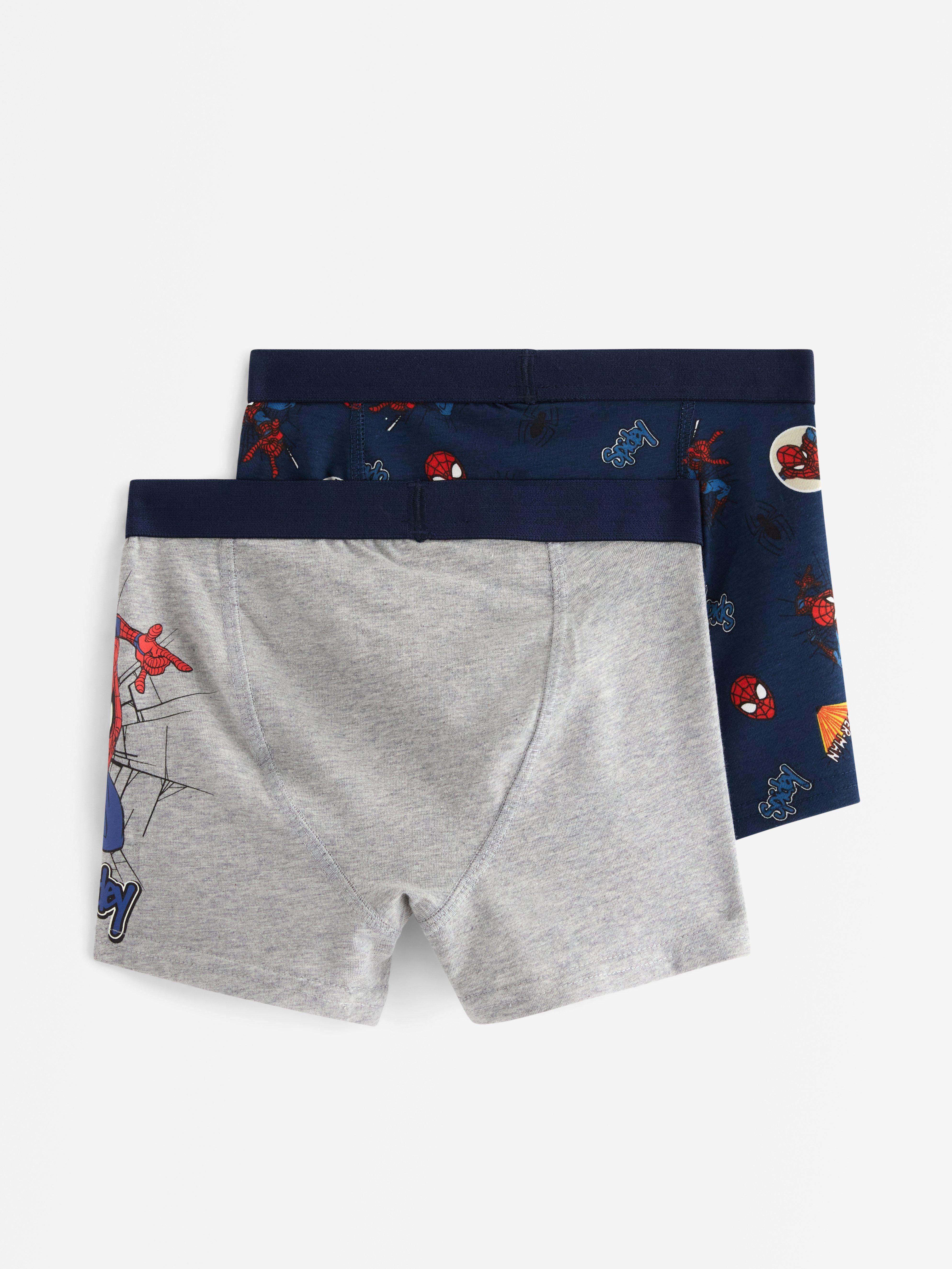 Conjunto de 3 cuecas boxer do Homem-Aranha, azul escuro.