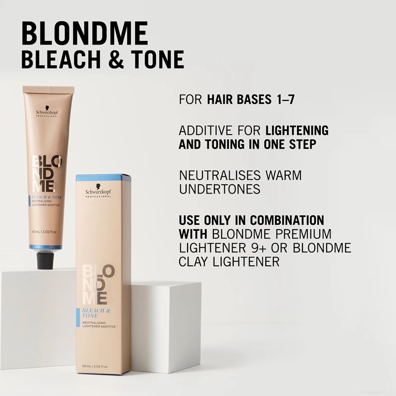 „Schwarzkopf Professional Blondme Bleach & Tone“ šviesinamasis ir tonizuojamasis priedas