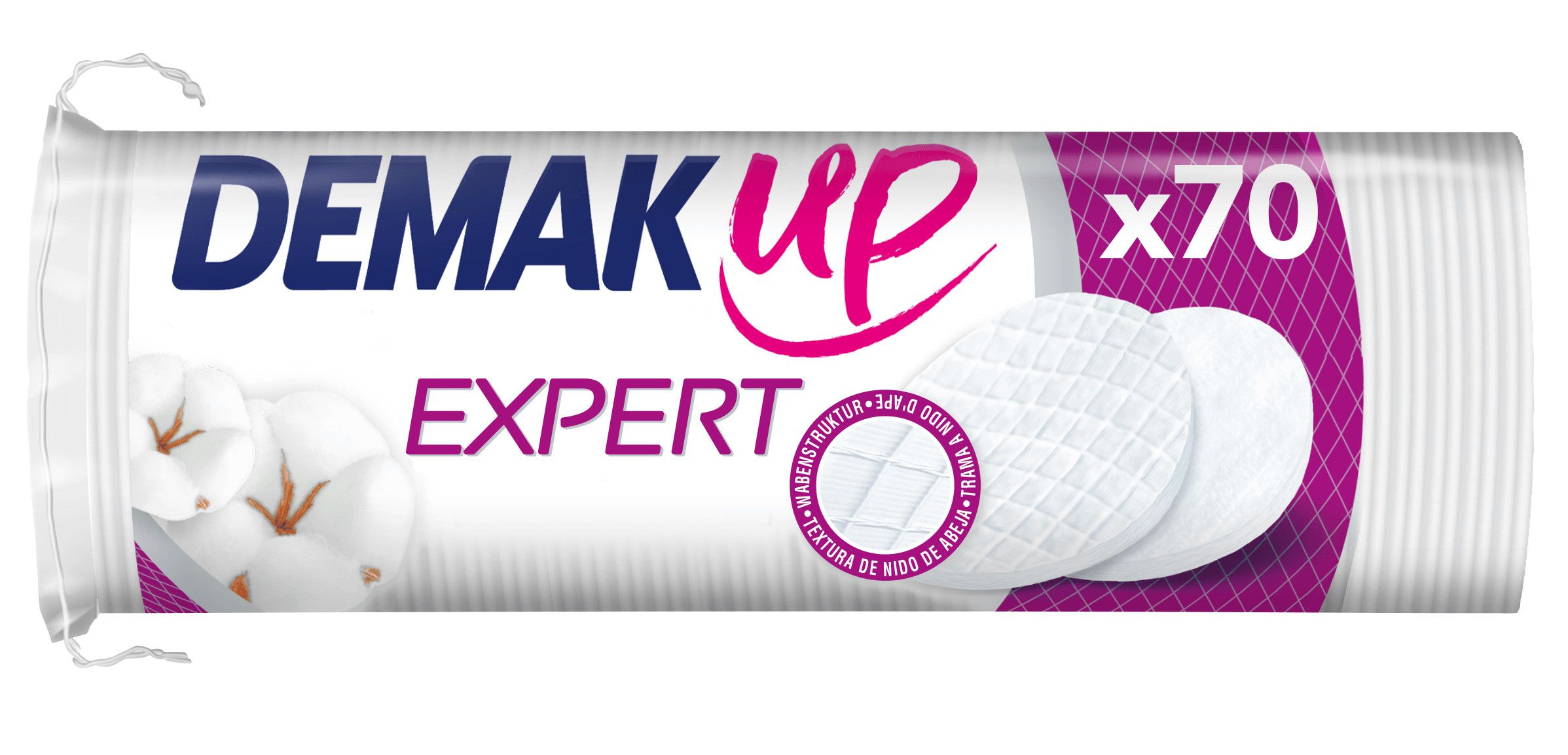 „Demak'Up Expert“ apvalūs nebalinti makiažo valymo diskeliai Vatos diskeliai ir makiažo valymo diskeliai
