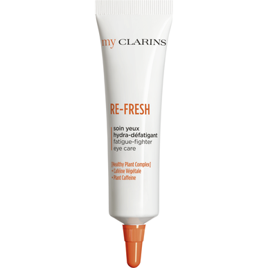 Clarins Re-Fresh Fatigue-Fighter Eye Care Gel, Virkistävä silmänympärysgeeli tummille silmänaluksille ja turvotukselle, 15 ml
