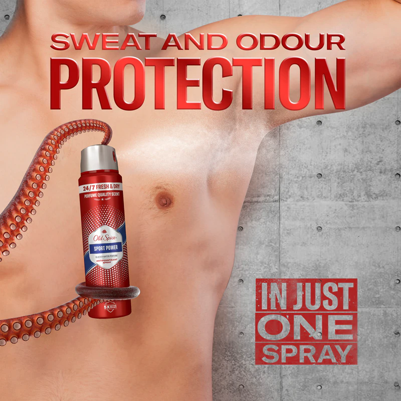 Spray antitranspirante Old Spice Sport Power para homens